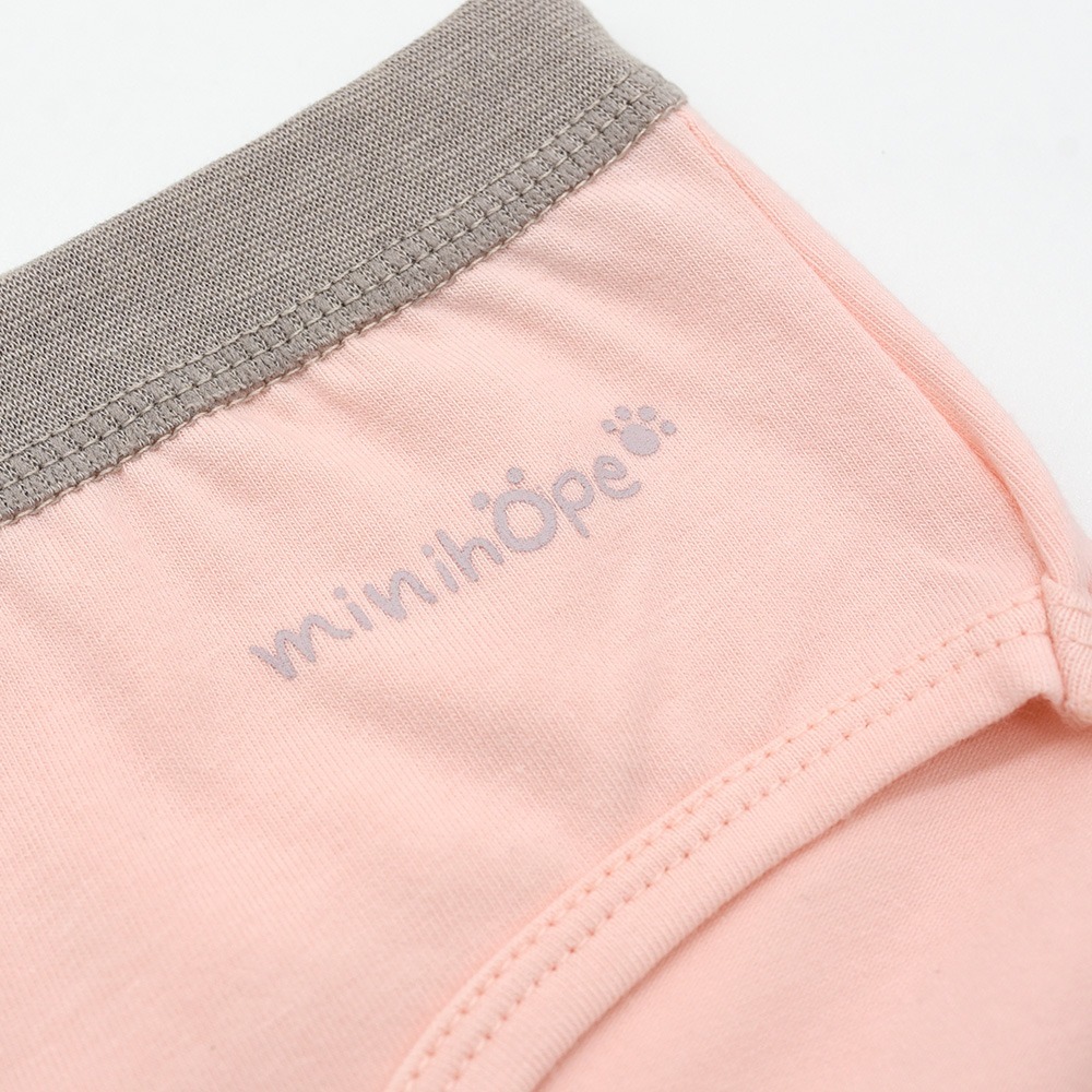 minihope女童三角褲-經典LOGO(粉)-細節圖2