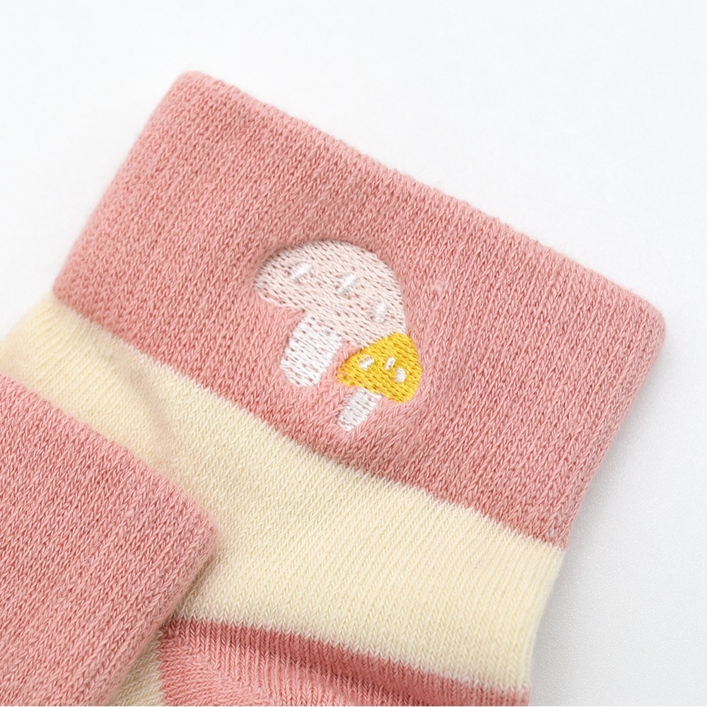 minihope抗菌除臭刺繡寬口襪-菇菇-細節圖4