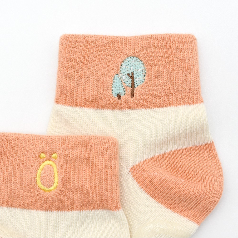 minihope抗菌除臭刺繡寬口襪-小樹-細節圖4