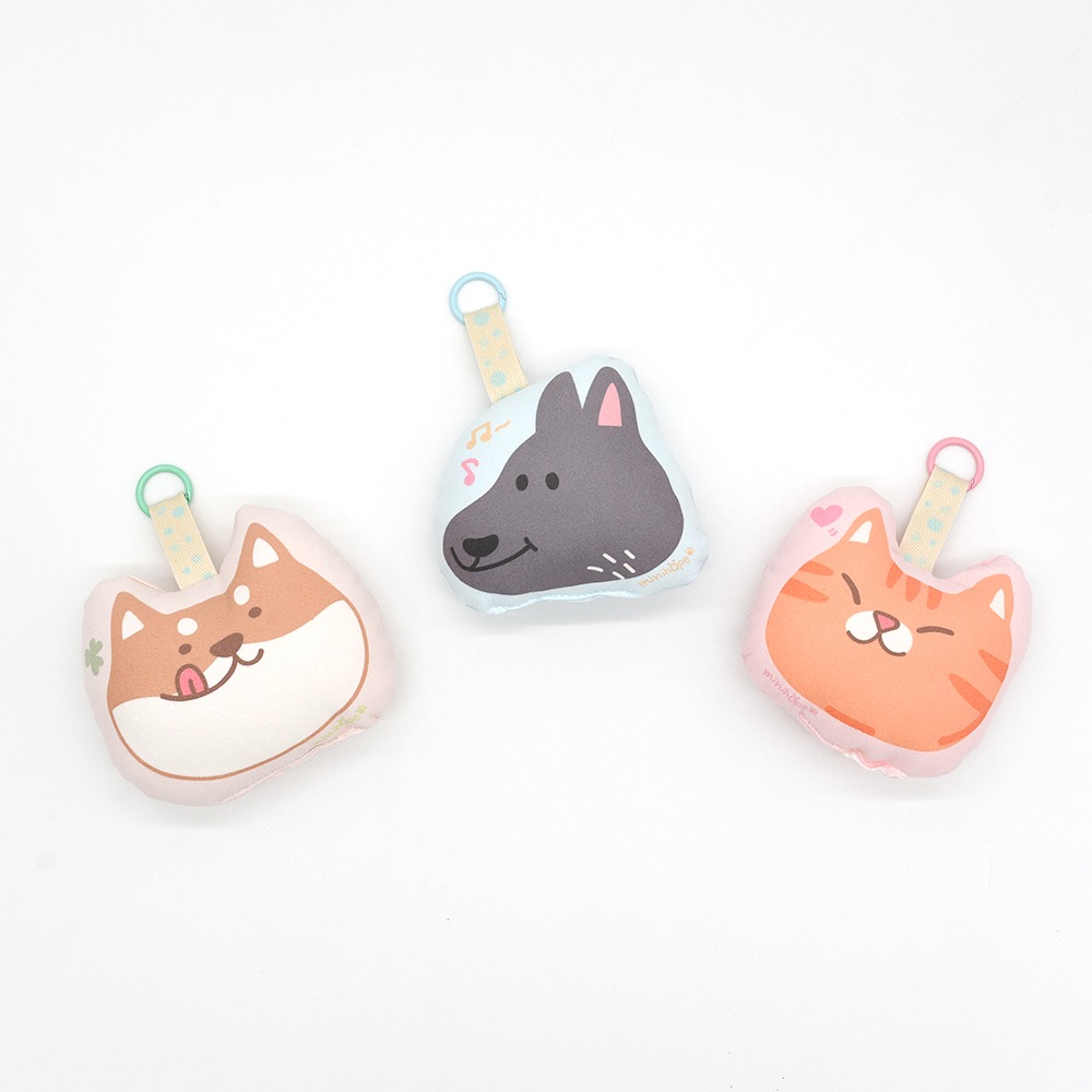minihope小吊飾/迷你枕-包色3入組(11x11cm)-細節圖2