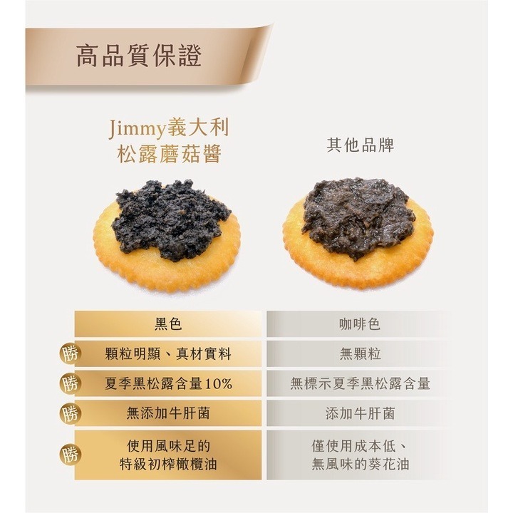 義大利Tartufi Jimmy 10%黑松露醬(葷)90g/500g(松露蘑菇醬)-細節圖6
