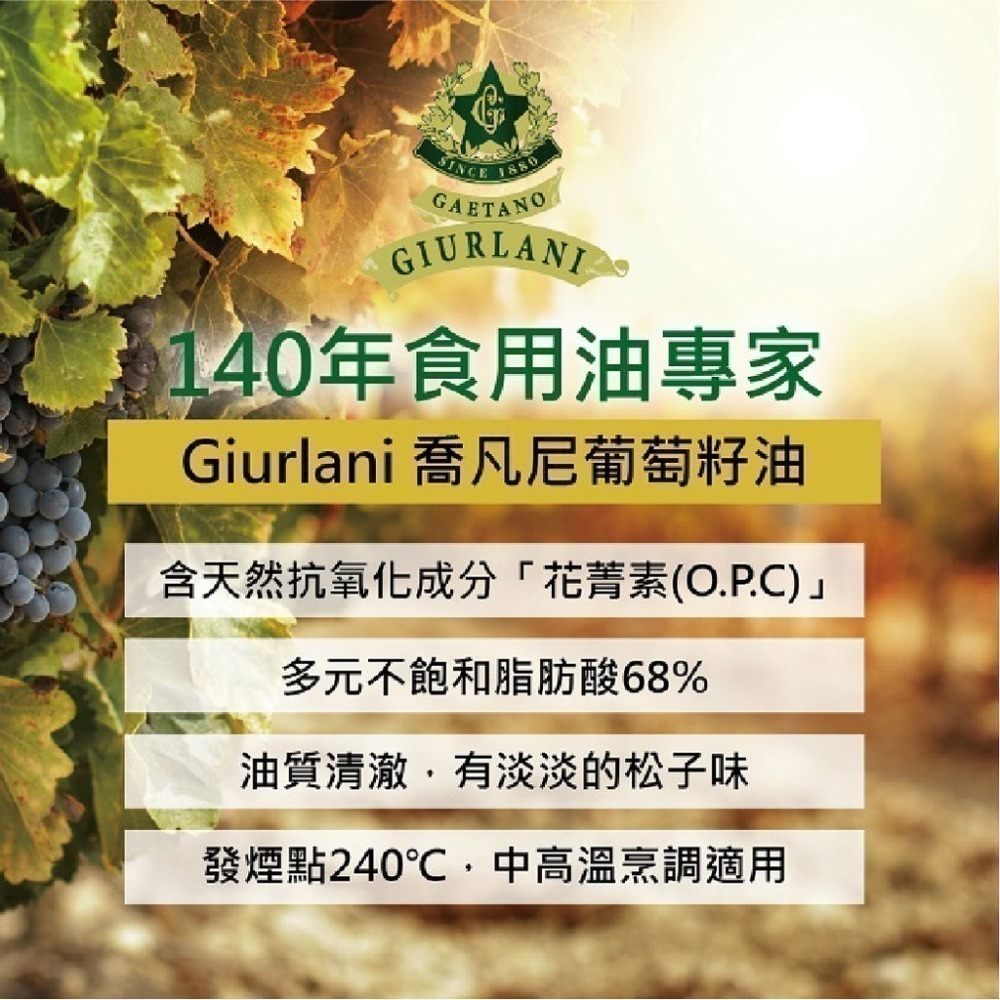 義大利Giurlani喬凡尼 純橄欖油/葡萄籽油/玄米油/葵花油(1L/2L)過年禮盒 年節禮盒 新年禮盒【濠氣老闆】-細節圖3