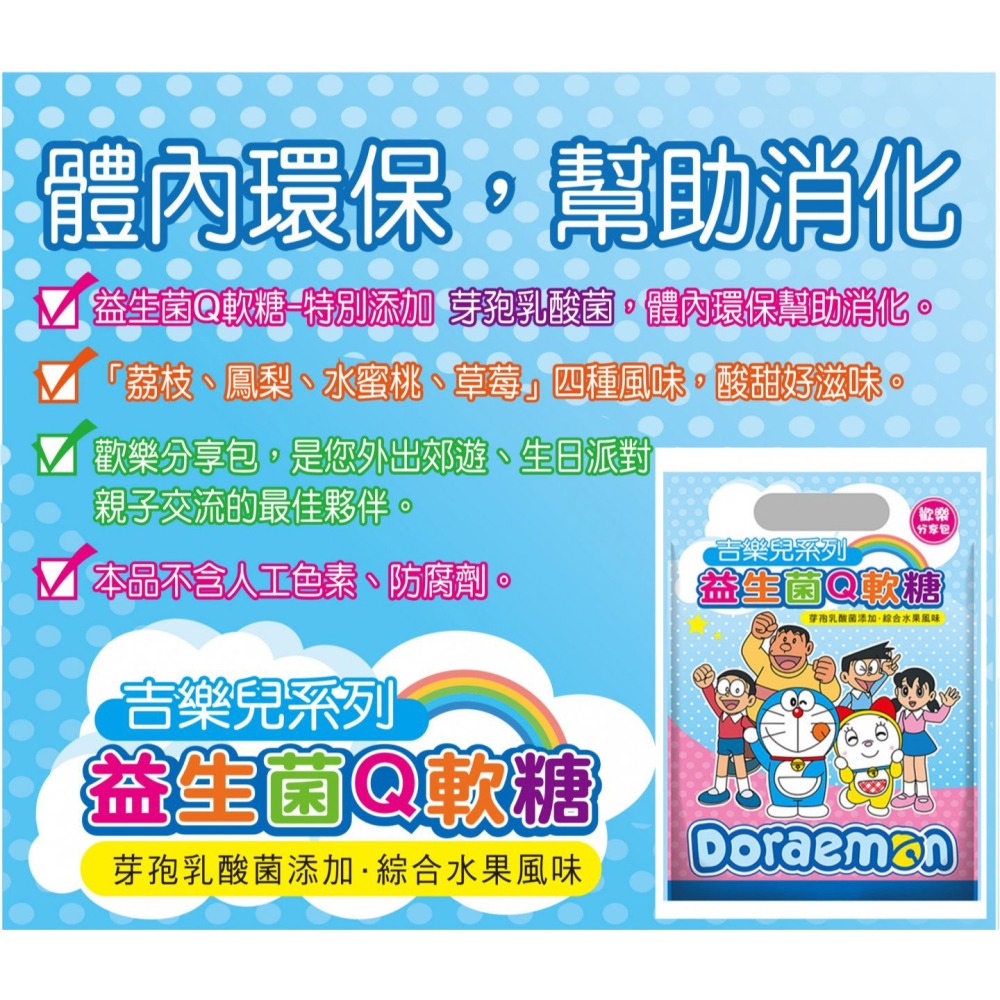 吉樂兒 哆啦A夢益生菌Q軟糖120g 【濠氣老闆】-細節圖4