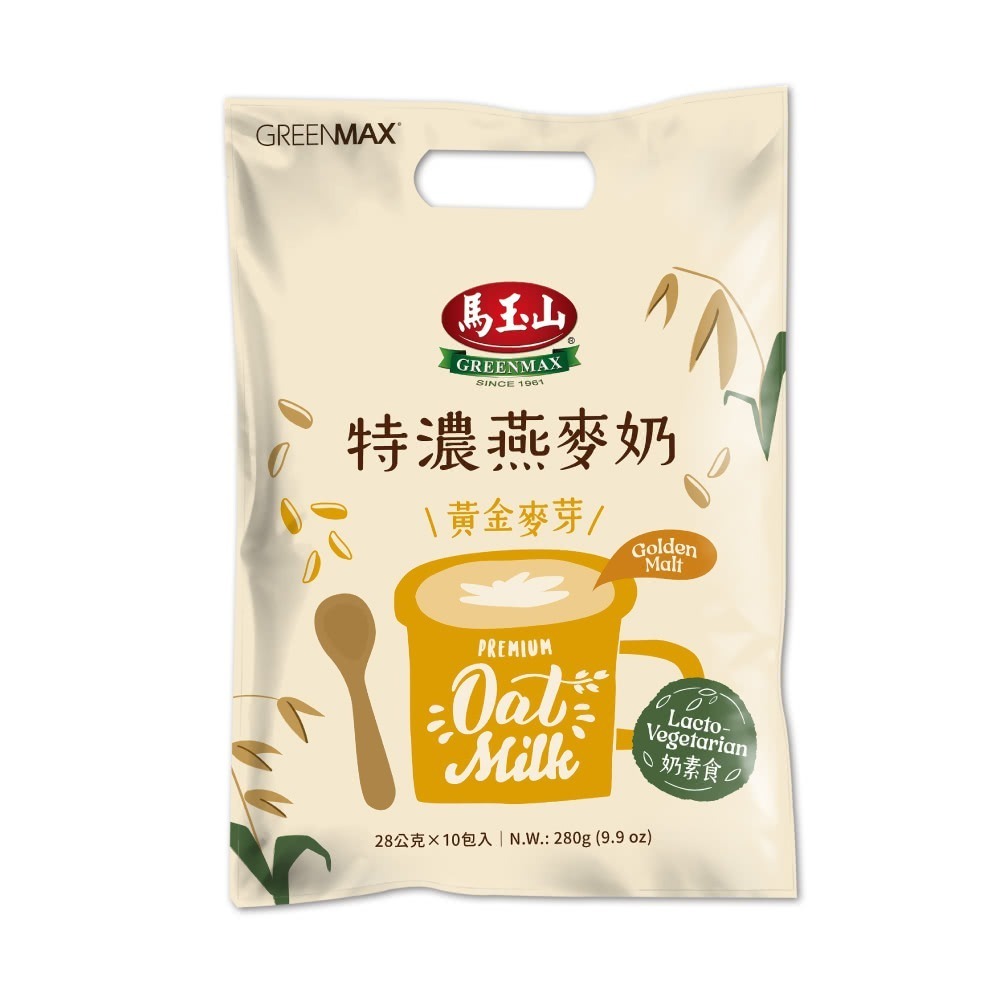 馬玉山 特濃燕麥奶  絲滑咖啡/經典奶茶/黃金麥芽/黑可可 無添加蔗糖 高纖高鈣(28g x10包/袋)【濠氣老闆】-細節圖2