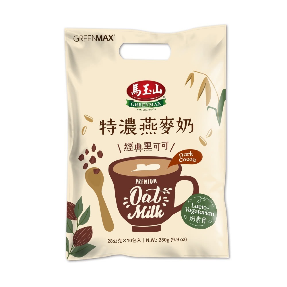 馬玉山 特濃燕麥奶  絲滑咖啡/經典奶茶/黃金麥芽/黑可可 無添加蔗糖 高纖高鈣(28g x10包/袋)【濠氣老闆】-細節圖4