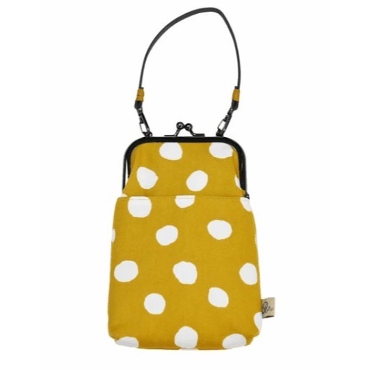 ￼日日花布~日本進口布口金側背包斜背手機包~日本雜貨~現貨~3C配件～日本質感選品-規格圖5