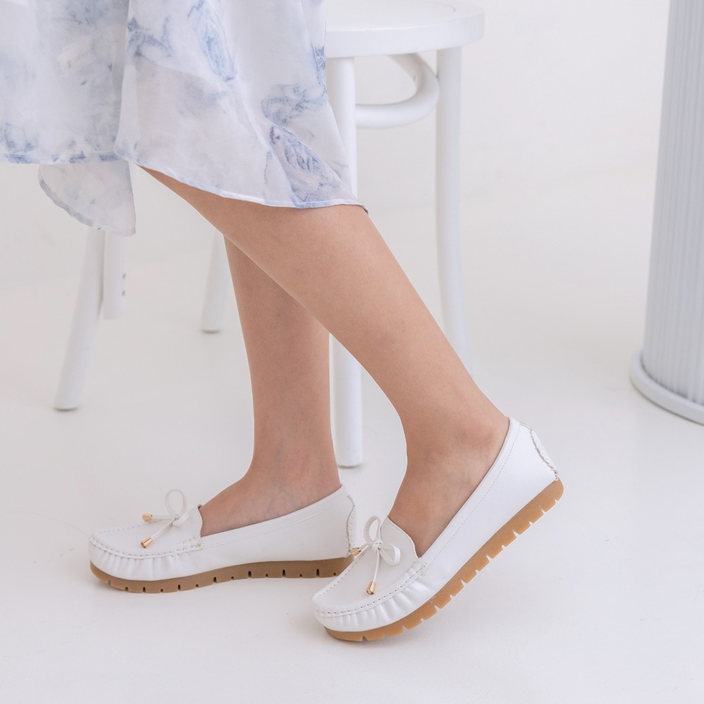 C&D 女鞋 真皮鞋墊 輕量厚底蝴蝶結時尚包鞋 防滑舒適便鞋 C-3347-規格圖10