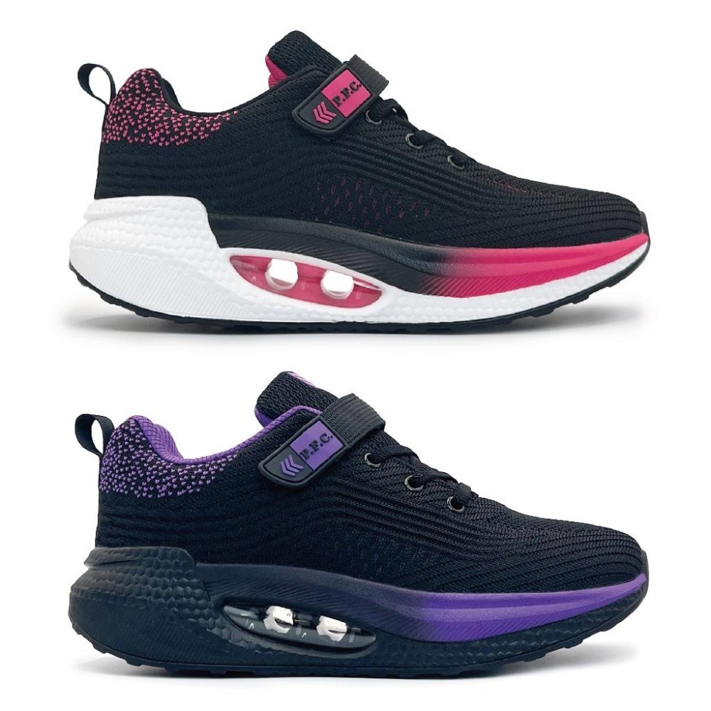 P.F.C. 上等兵 女鞋 氣墊厚底透氣方便魔鬼氈休閒鞋 搖搖鞋 健走鞋 80853-細節圖2