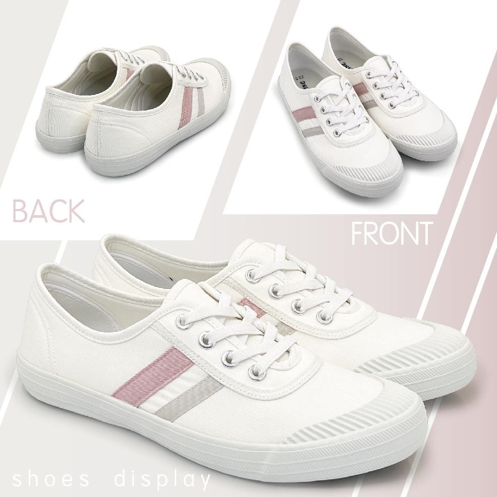 FROGKING MIT 台灣製  女鞋 撞色雙槓免綁帶休閒鞋 懶人鞋 平底鞋 F-1288-細節圖8