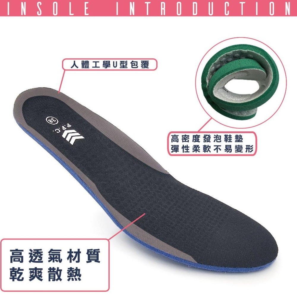 P.F.C. 上等兵 女鞋 氣墊厚底透氣大網眼綁帶休閒鞋 搖搖鞋 健走鞋 黑/灰 80852-細節圖6