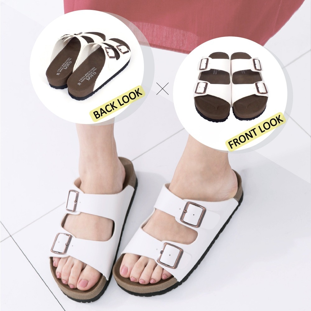 POLO MIT 台灣製 情侶鞋 超輕量 質感雙釦休閒厚底拖鞋 男鞋 女鞋  8055-細節圖3