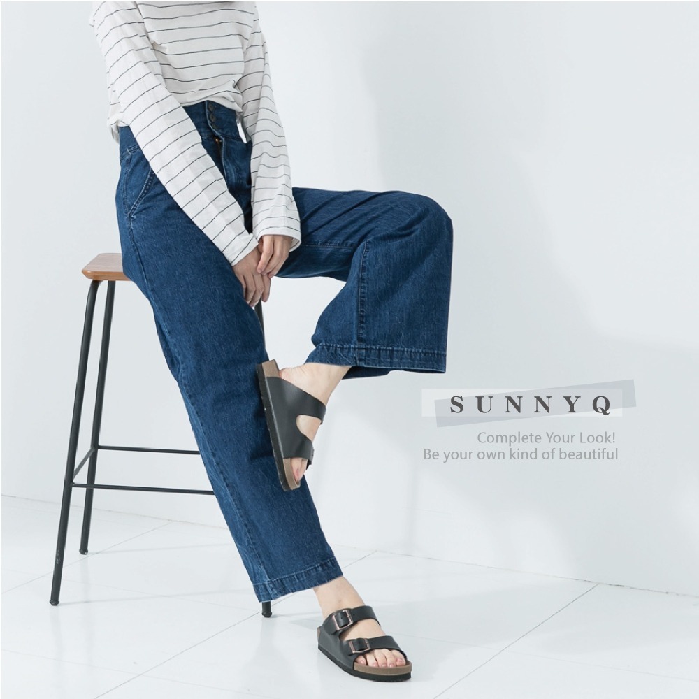 POLO MIT 台灣製 情侶鞋 超輕量 質感雙釦休閒厚底拖鞋 男鞋 女鞋  8055-細節圖8