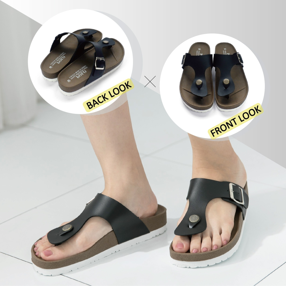 C&D MIT 台灣製  男鞋 超輕量 銅釦人字休閒厚底拖鞋 人字拖鞋 休閒拖鞋 803-細節圖3