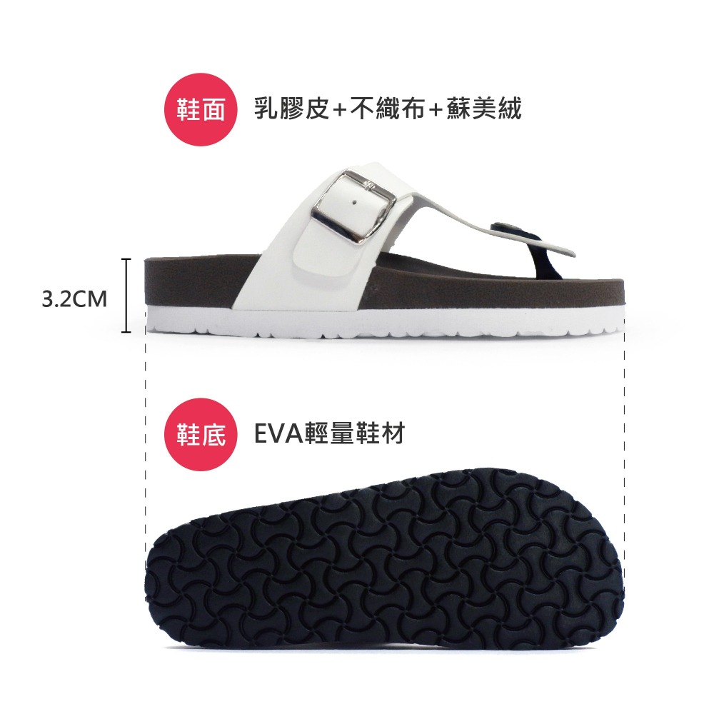 C&D MIT 台灣製  男鞋 超輕量 銅釦人字休閒厚底拖鞋 人字拖鞋 休閒拖鞋 803-細節圖4