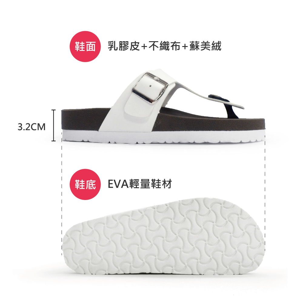 C&D MIT 台灣製  男鞋 超輕量 銅釦人字休閒厚底拖鞋 人字拖鞋 休閒拖鞋 803-細節圖5