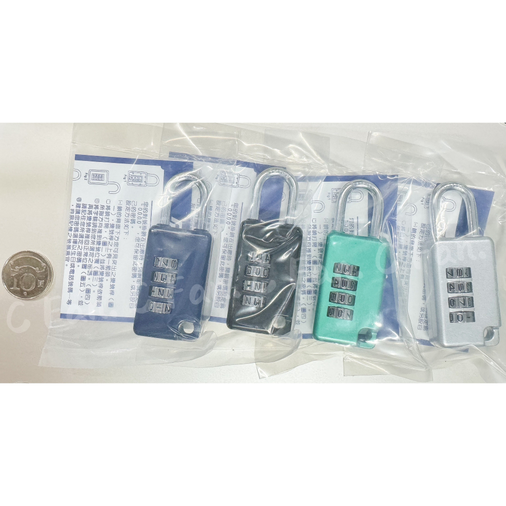 彩色變號鎖 號碼鎖 數字鎖 行李箱鎖 置物櫃鎖 鎖 台灣製 不選色隨機出貨 四碼-細節圖2