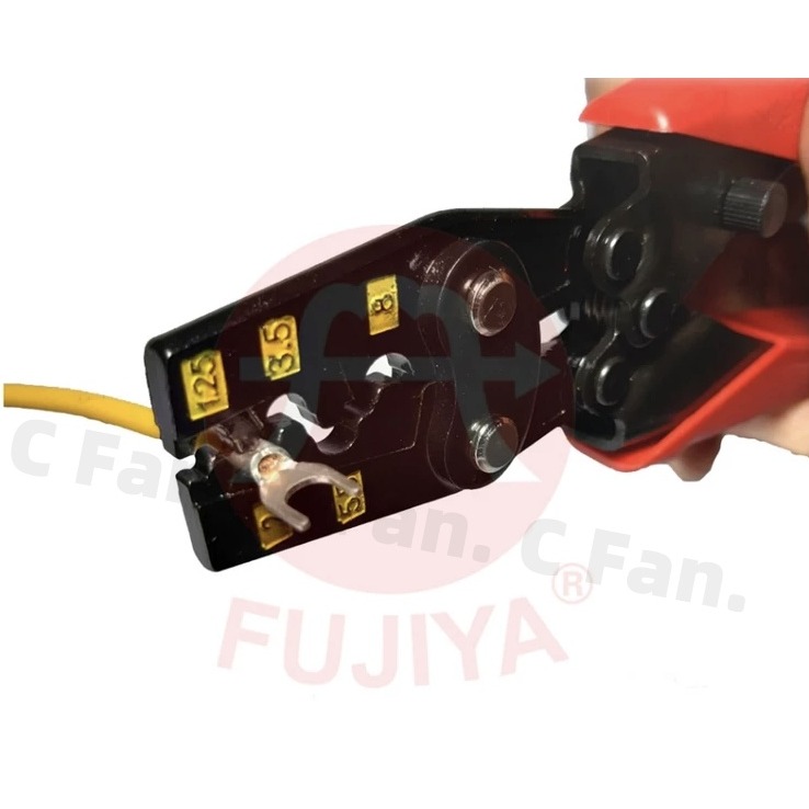 日本製 FUJIYA 富士箭 FMH-8AA 省力機輪式壓著鉗 7-1/2＂ 非絕緣 端子 專業用 壓接-細節圖6