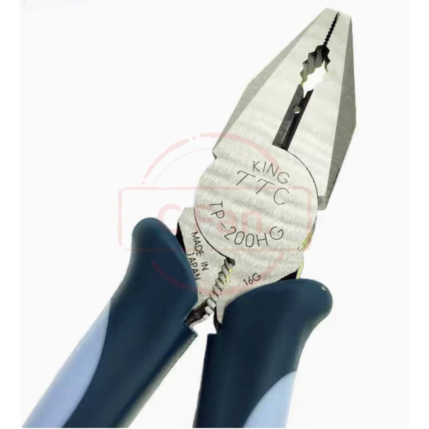 日本 角田 TTC 電工鉗 老虎鉗 鋼絲鉗 斷線剪鉗 TP-200HG-細節圖5