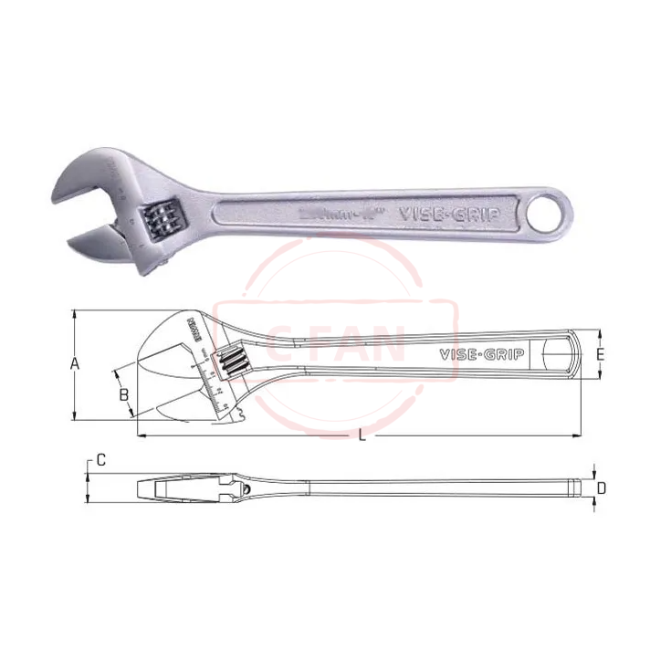 美國 握手牌 IRWIN 10＂ 活動扳手 T9098093-細節圖3