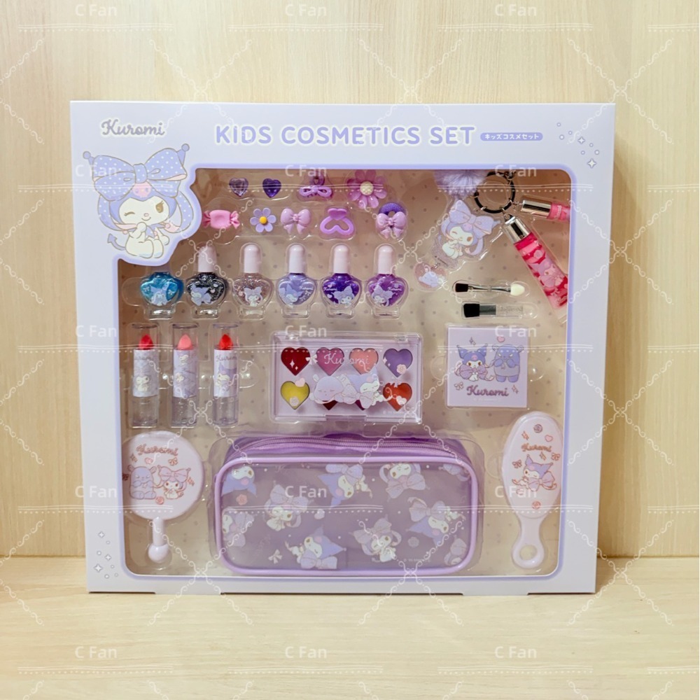 現貨 日本 Sanrio 三麗鷗 兒童彩妝豪華套組 日本好市多限定 化妝 彩妝 眼影 指甲油 大耳狗 酷洛米 美樂蒂-規格圖6