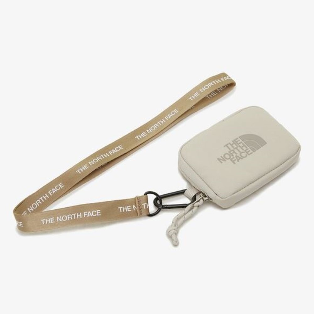 The North Face 北臉 掛繩零錢包 頸掛包 脖掛包 頸包 小包 黑色 螢光綠 米白-規格圖3