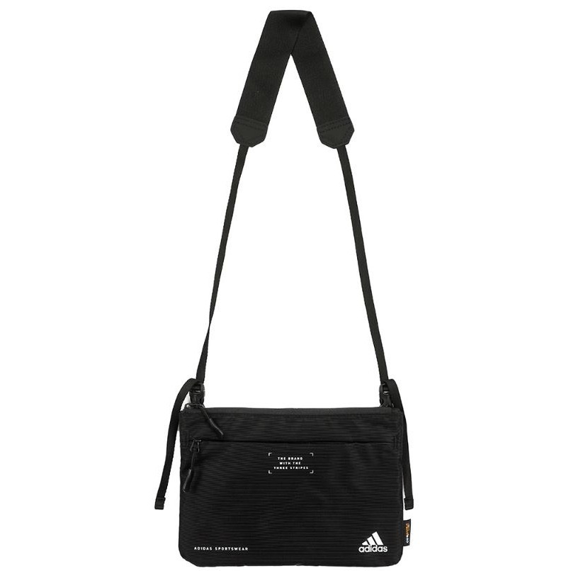 Adidas 愛迪達 SACOCHE 國外限定 簡約 工裝 斜背包 隨身包 側背包 黑色 IM5211-細節圖5