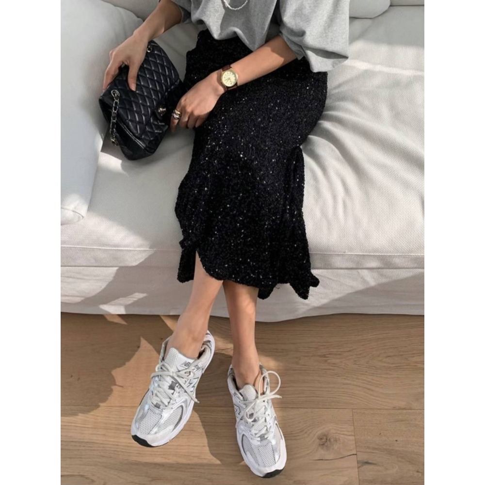 Twins 🇰🇷 韓國代購 東大門 正韓 派對必備 焦點亮閃閃長裙-細節圖3