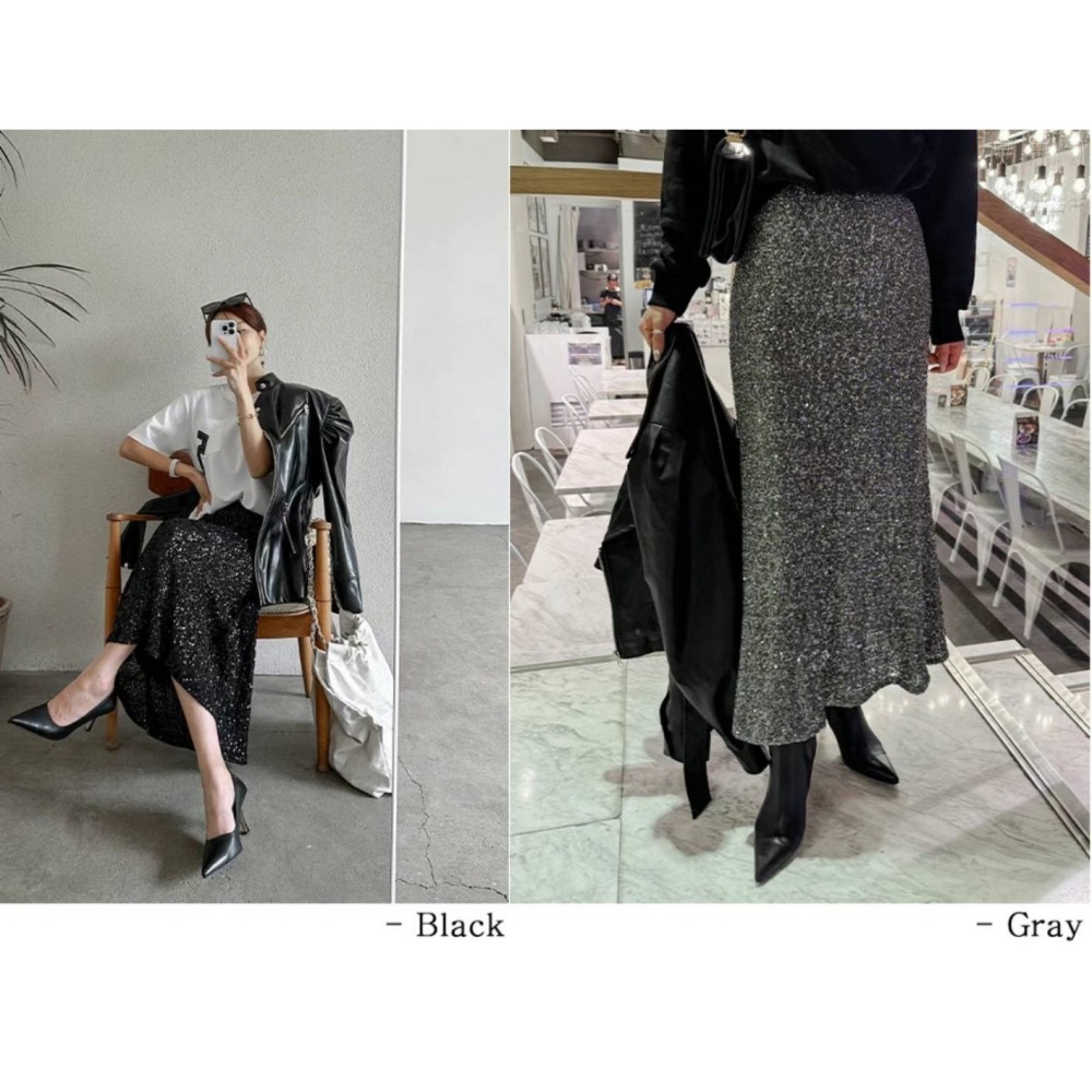 Twins 🇰🇷 韓國代購 東大門 正韓 派對必備 焦點亮閃閃長裙-細節圖9