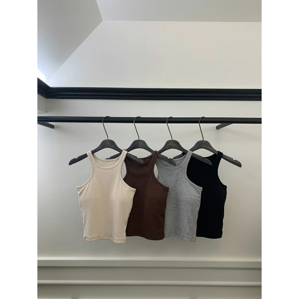 Twins 🇰🇷 韓國代購 東大門 正韓  削肩歐美背心(罩杯不可拆)-規格圖6