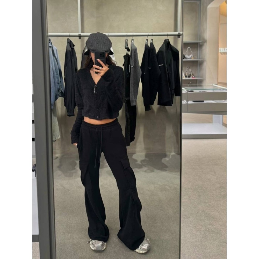 Twins 🇰🇷 韓國代購 東大門 正韓 毛毛鈕釦短版上衣-細節圖3