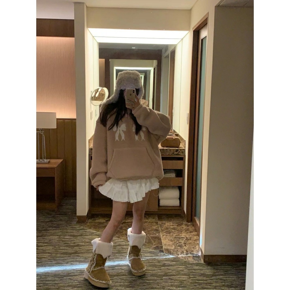 Twins 🇰🇷 韓國代購 東大門 正韓 羔毛V領蝴蝶結毛衣-細節圖3