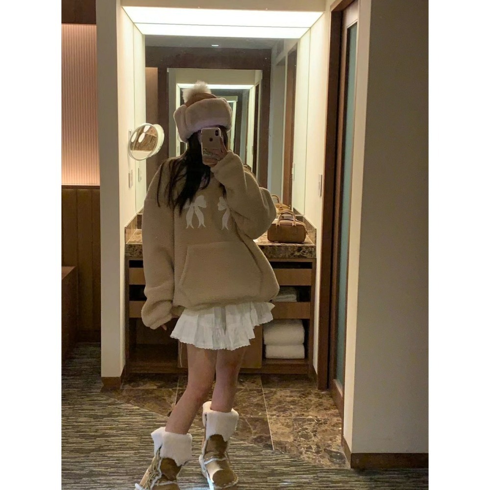 Twins 🇰🇷 韓國代購 東大門 正韓 羔毛V領蝴蝶結毛衣-細節圖6