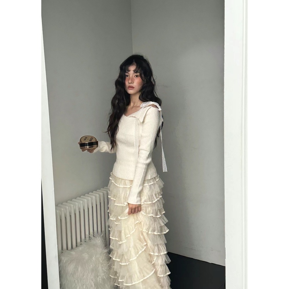 Twins 🇰🇷 韓國代購 東大門 正韓 浪漫層次透視蛋糕裙-細節圖5