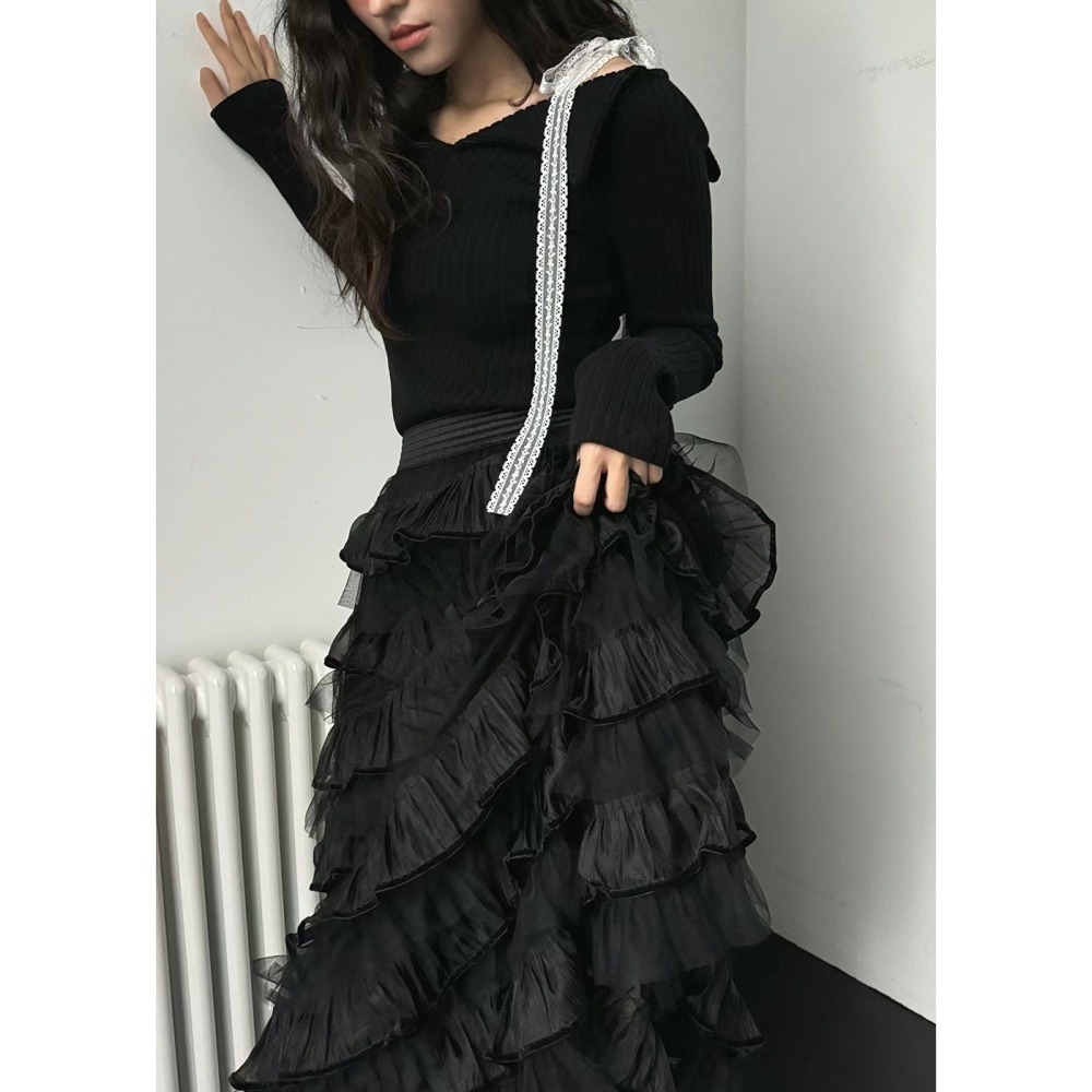 Twins 🇰🇷 韓國代購 東大門 正韓 浪漫層次透視蛋糕裙-細節圖9