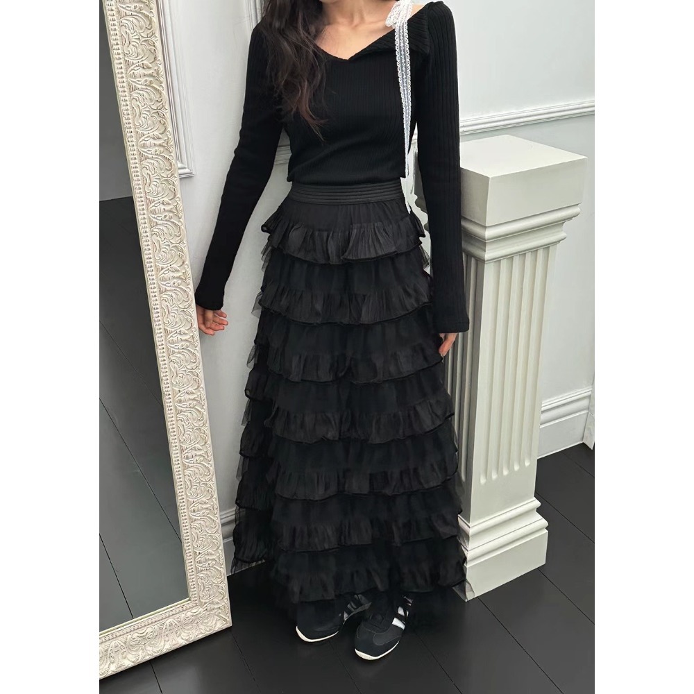 Twins 🇰🇷 韓國代購 東大門 正韓 浪漫層次透視蛋糕裙-規格圖11