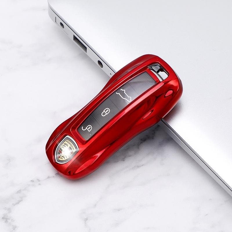 PORSCHE 保時捷 鑰匙套 保護殼 晶片鑰匙  KEYLESS Cayenne Taycan Macan-細節圖8