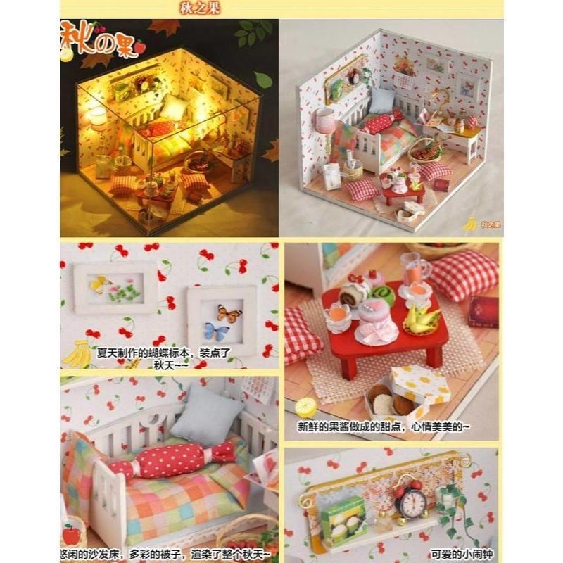 DIY 小屋 袖珍屋 娃娃屋 交換禮物 生日禮物 耶誕節禮物 立體拼圖 【秋之果】-細節圖2