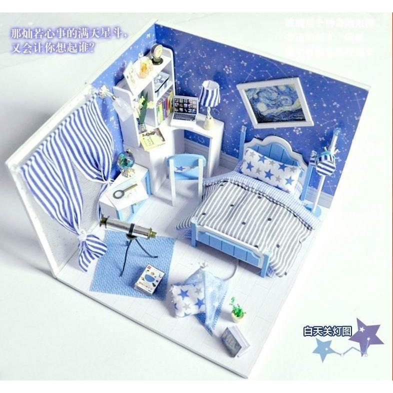 DIY 小屋 袖珍屋 娃娃屋 交換禮物 生日禮物 耶誕節禮物 立體拼圖 【夢星空】-細節圖3