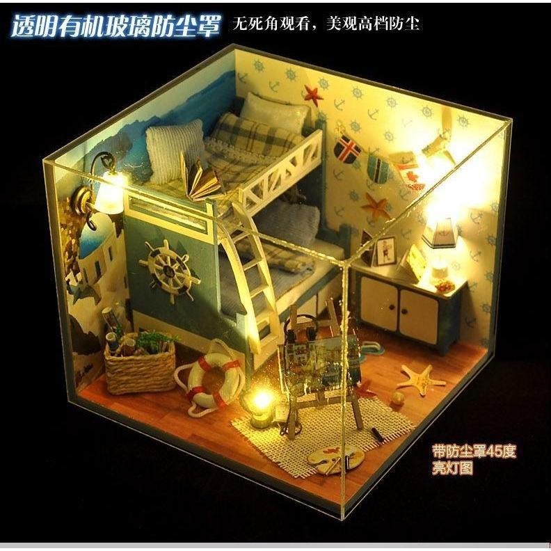 DIY 小屋 袖珍屋 娃娃屋 交換禮物 生日禮物 耶誕節禮物 立體拼圖 【愛情海之旅】-細節圖2