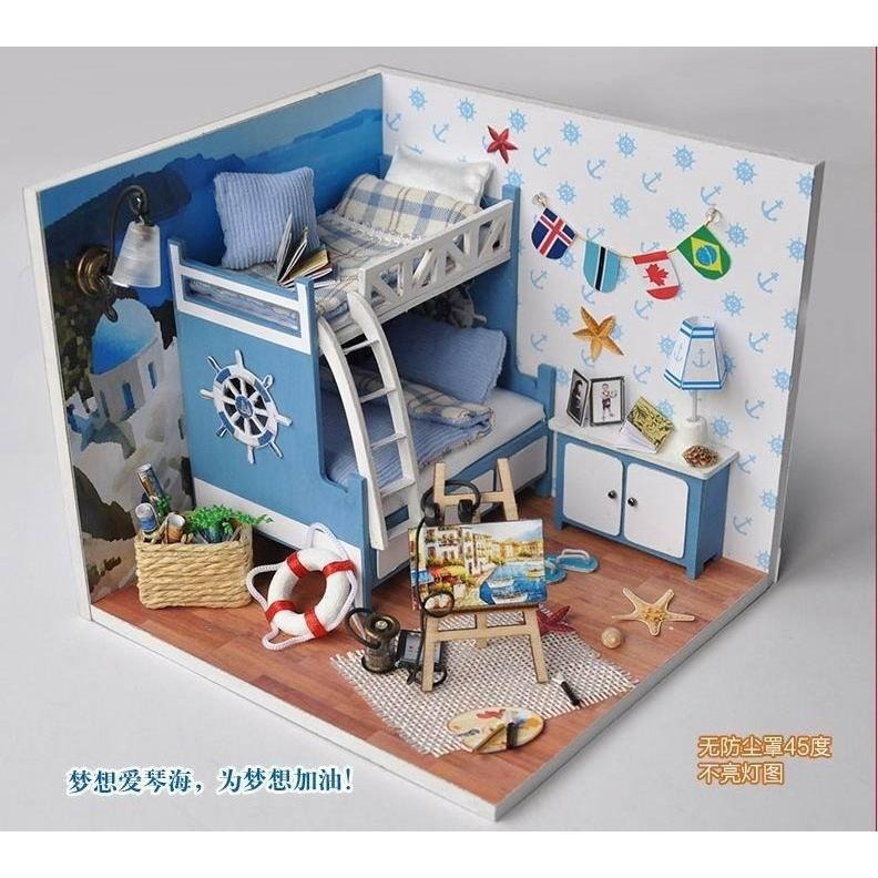 DIY 小屋 袖珍屋 娃娃屋 交換禮物 生日禮物 耶誕節禮物 立體拼圖 【愛情海之旅】-細節圖3