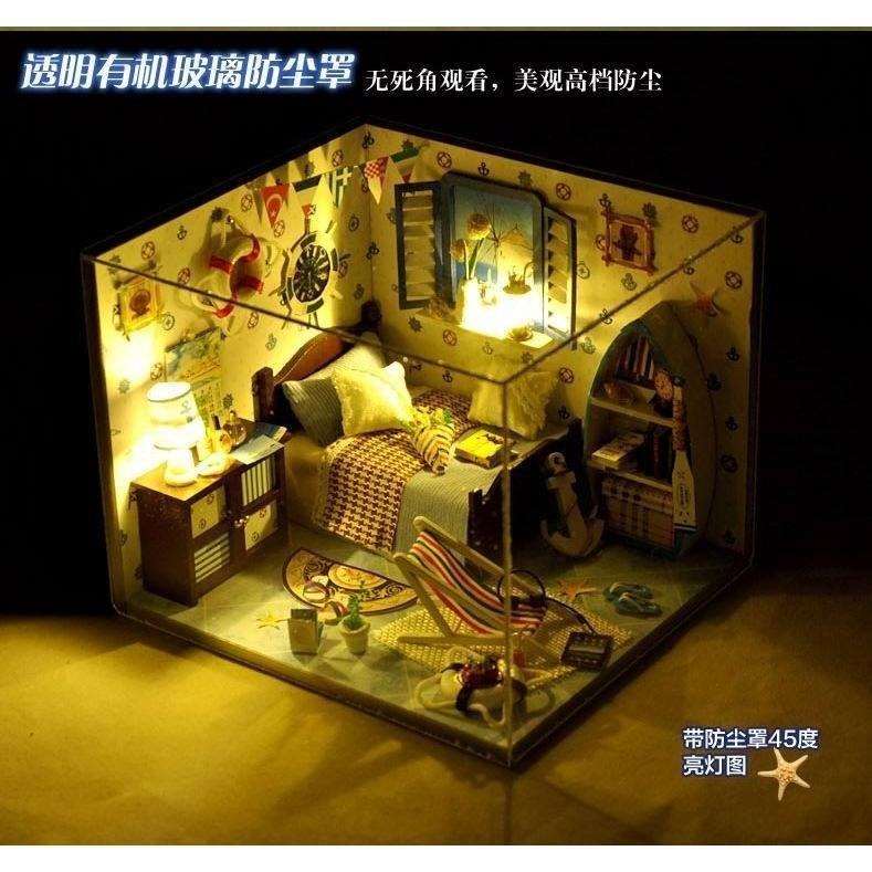 DIY 小屋 袖珍屋 娃娃屋 交換禮物 生日禮物 耶誕節禮物 立體拼圖 【夏之海】-細節圖2