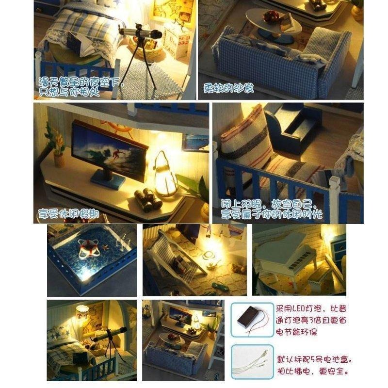 DIY 小屋 袖珍屋 娃娃屋 交換禮物 生日禮物 耶誕節禮物 立體拼圖 【遇見地中海】-細節圖4