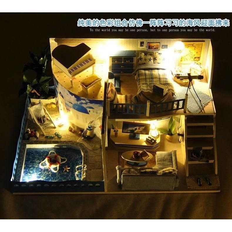 DIY 小屋 袖珍屋 娃娃屋 交換禮物 生日禮物 耶誕節禮物 立體拼圖 【遇見地中海】-細節圖6