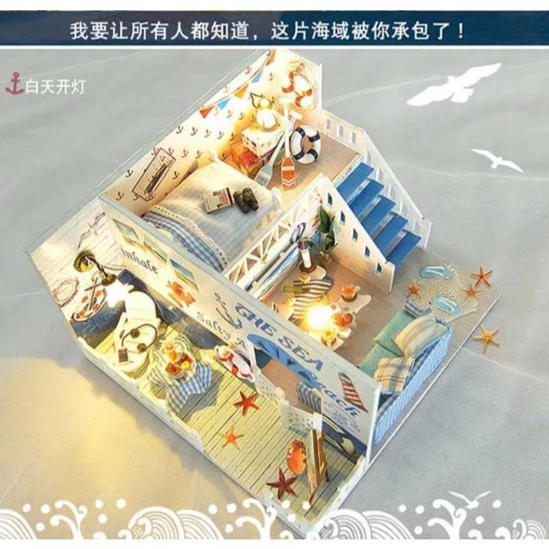 DIY 小屋 袖珍屋 娃娃屋 交換禮物 生日禮物 耶誕節禮物 立體拼圖【海洋之戀】-細節圖4