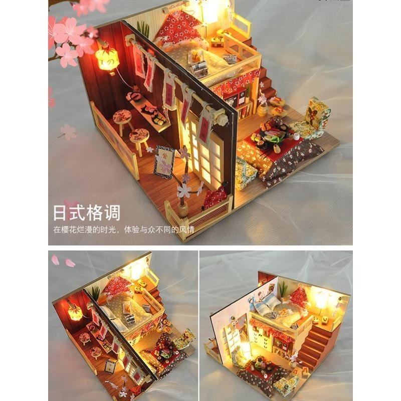 DIY 小屋 袖珍屋 娃娃屋 交換禮物 生日禮物 耶誕節禮物 立體拼圖【櫻之物語】-細節圖4