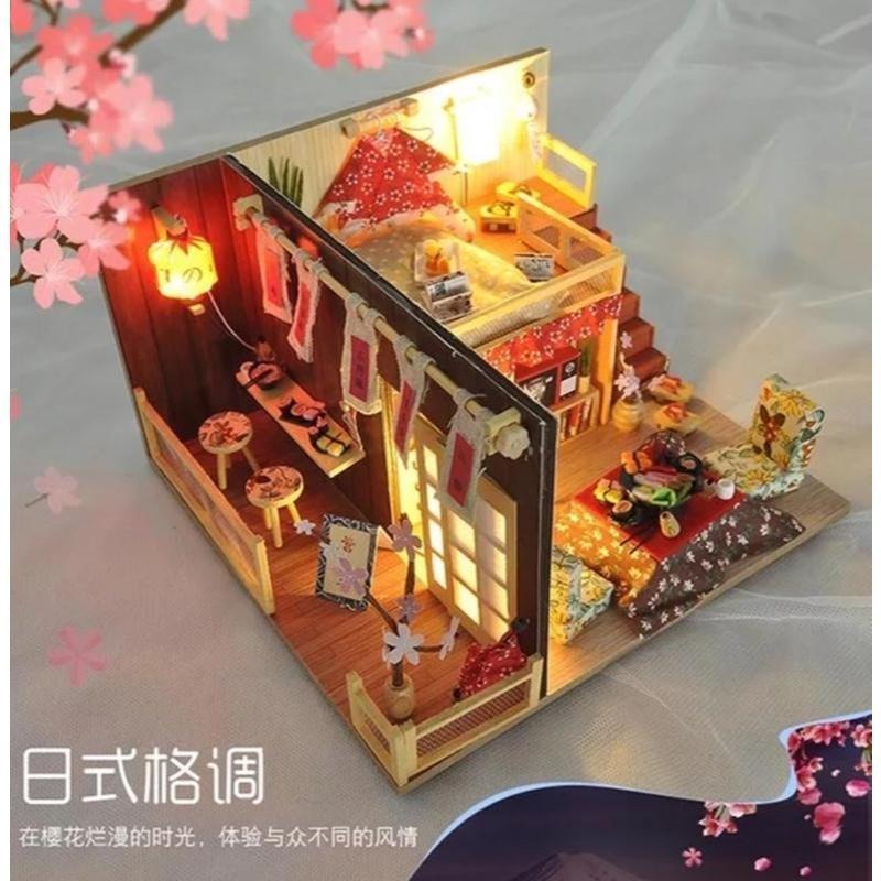 DIY 小屋 袖珍屋 娃娃屋 交換禮物 生日禮物 耶誕節禮物 立體拼圖【櫻之物語】-細節圖7
