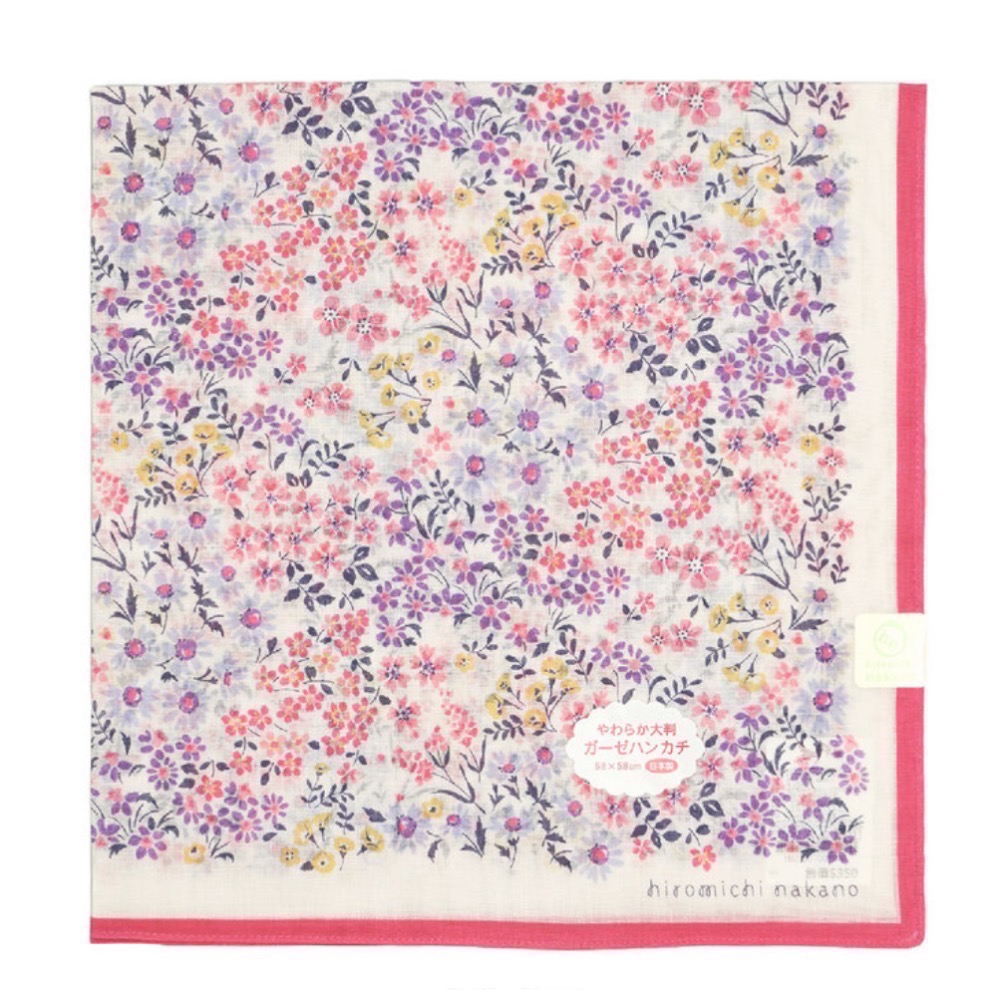 日本製 hiromichi nakano 棉紗手帕 方巾 大判 現貨 58cm-規格圖2