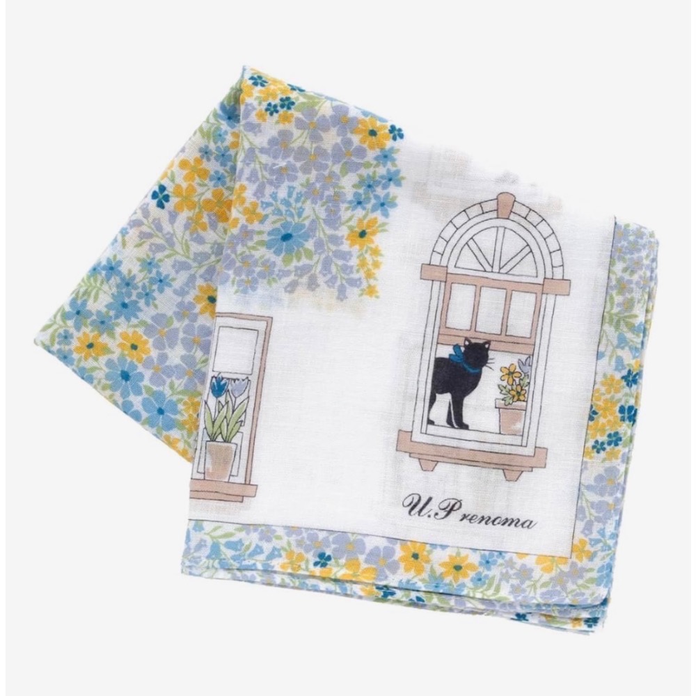 ￼日本製 U.P renoma 棉紗手帕 方巾 大判 現貨 58cm-細節圖2