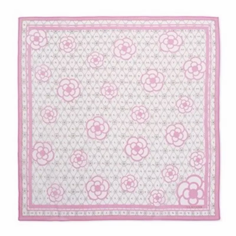 ￼日本製 CLATHAS 山茶花 棉紗手帕 方巾 現貨 58cm-規格圖2