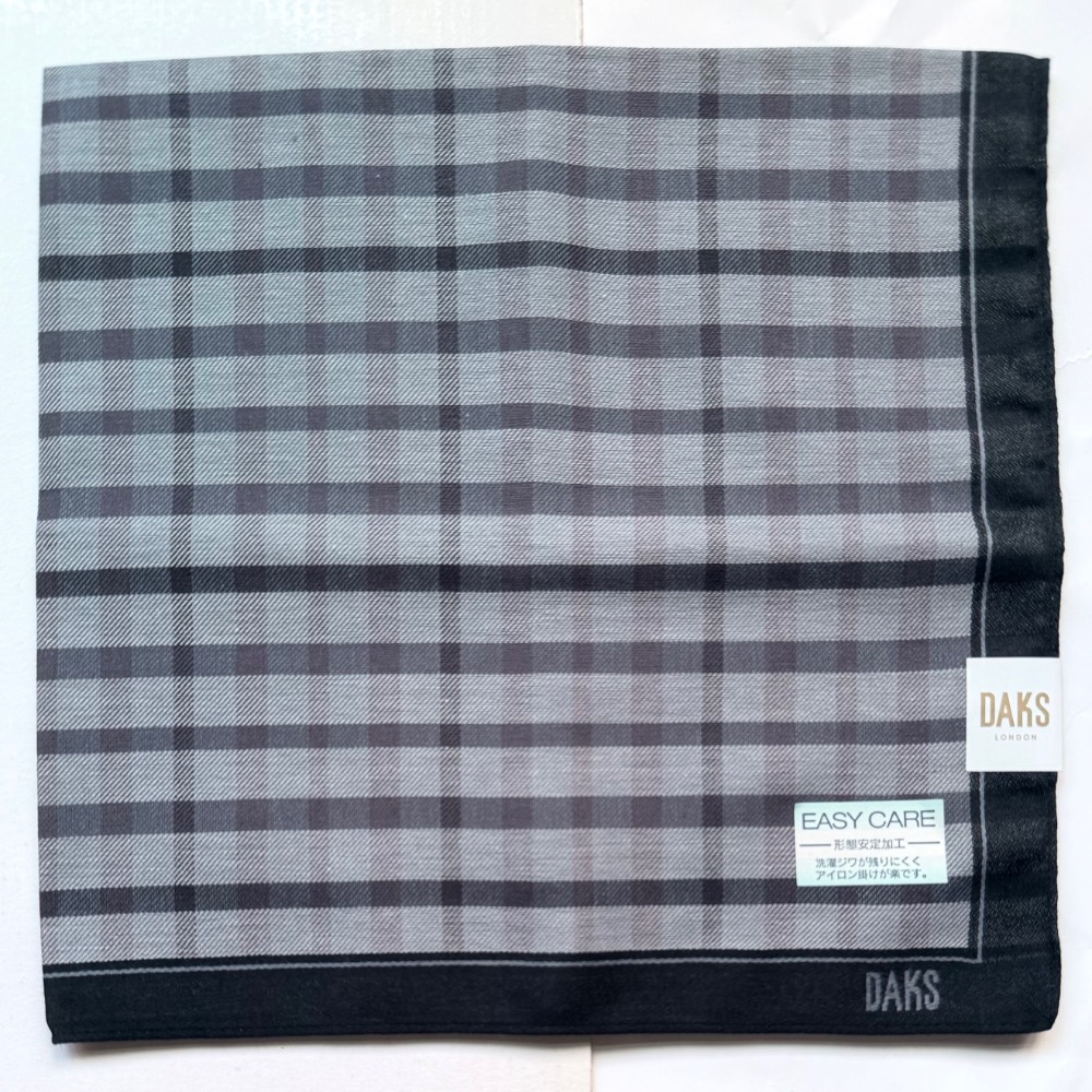 日本製 DAKS 男士手帕 方巾 純棉 現貨-規格圖1